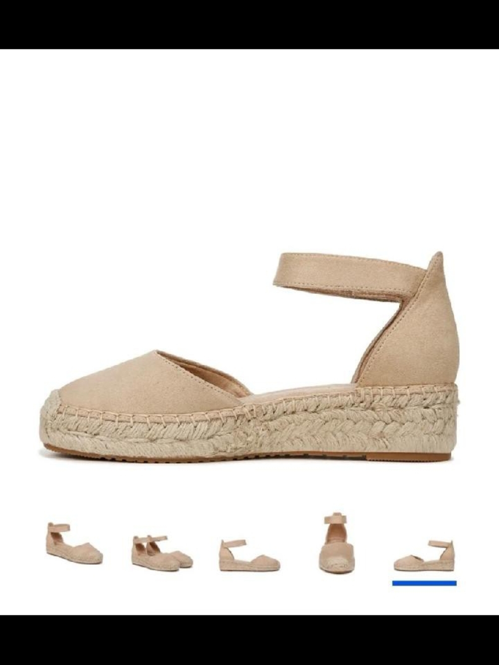 Naturalizer Beige Ankle-Strap Espadrille Wedges - Picture 3 of 10